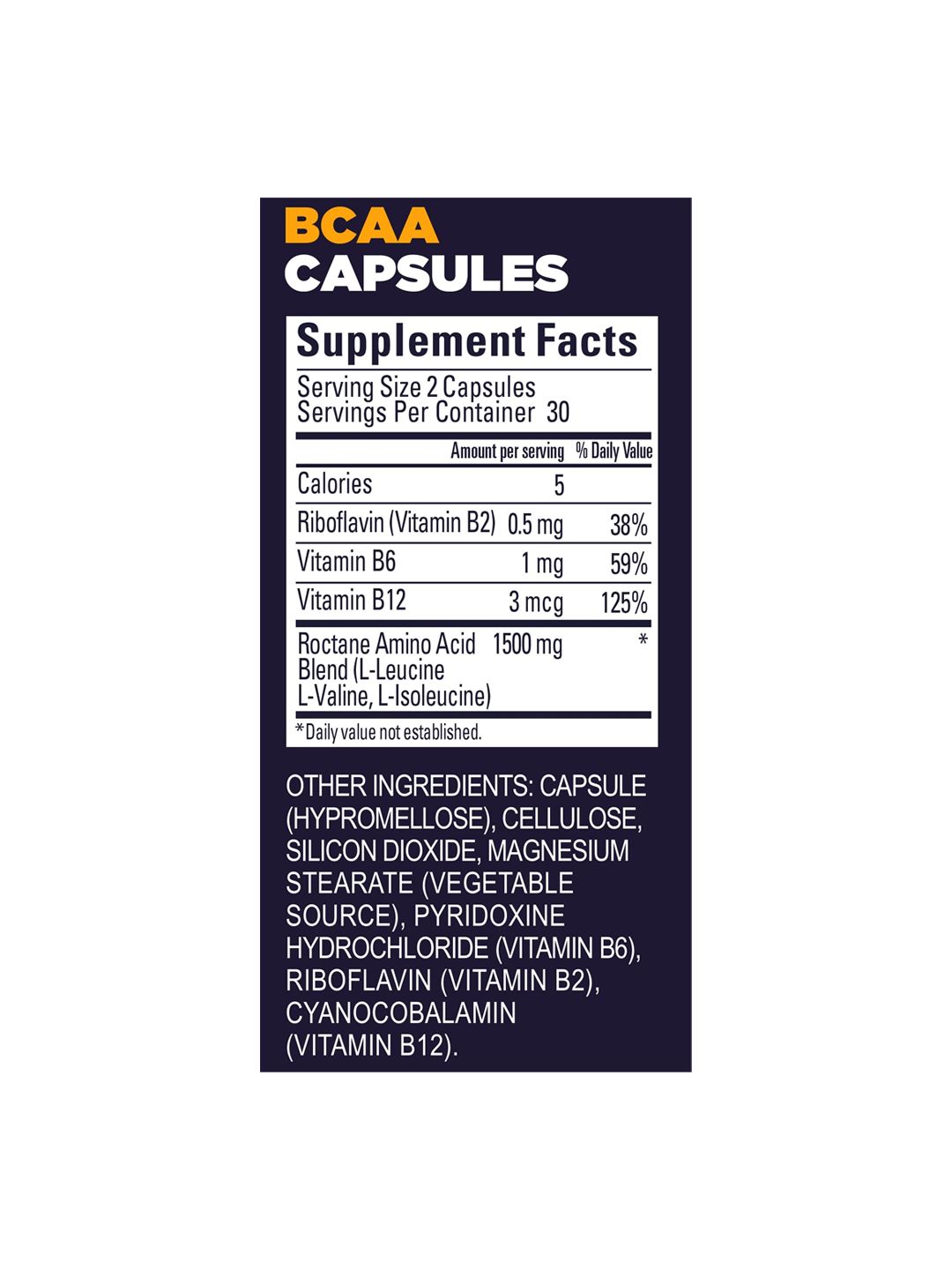 Supplement GU BCAA Amino Acid Capsules 60/Bottle