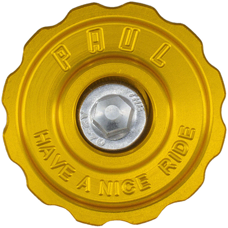 Paul Component Engineering Klamper Headset Top Cap - Aluminum w/Stainless-Steel Bolt Gold