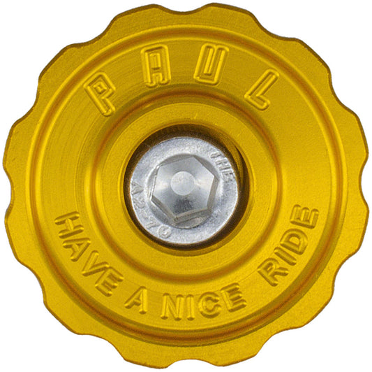Paul Component Engineering Klamper Headset Top Cap - Aluminum w/Stainless-Steel Bolt Gold