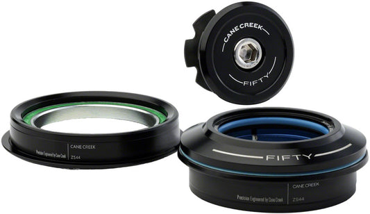 Cane Creek 50 Headset - ZS44/28.6/H8 Upper | ZS44/30/H8 Lower Straight Black