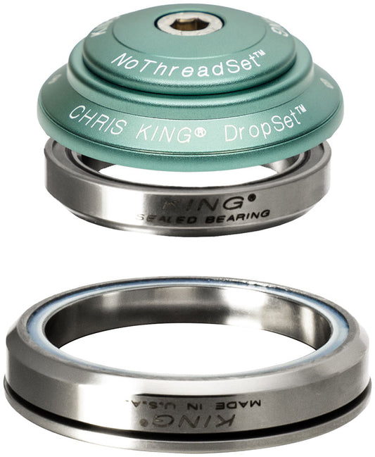 Chris King DropSet 3 Headset - 1-1/8 - 1.5" 41/52mm 36 Deg Matte Jade Ceramic