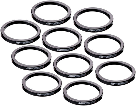 FSA Headset Spacer Kit 1.5 x 3mm 10-piece - Silver