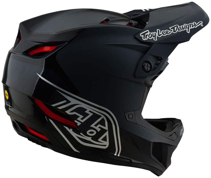 Troy Lee Designs D4 Polyacrylite Helmet – Shadow Black Small