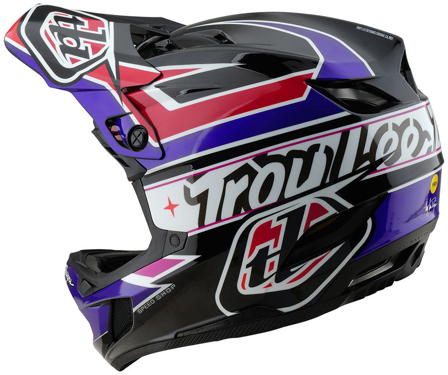 Troy Lee Designs D4 Polyacrylite Helmet – Linear Black Small