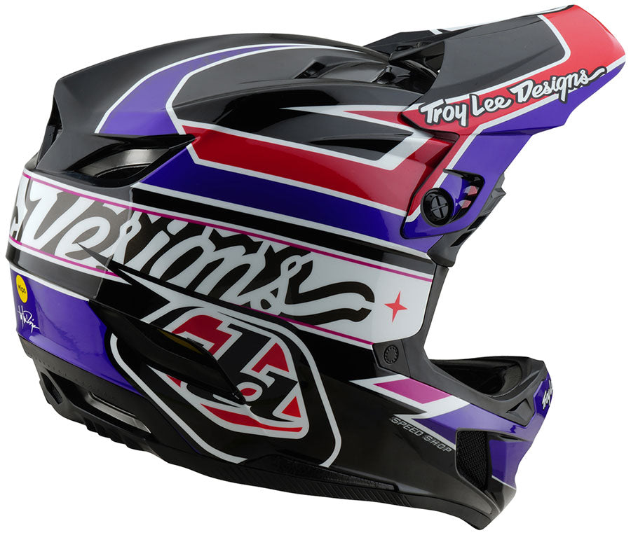 Troy Lee Designs D4 Polyacrylite Helmet – Linear Black Medium
