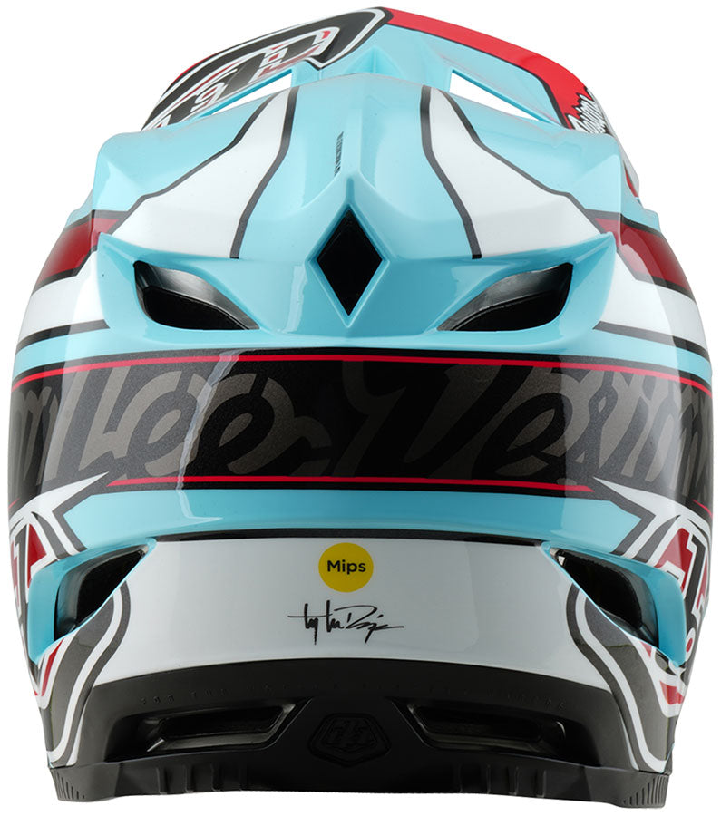 Troy Lee Designs D4 Polyacrylite Helmet – Linear Blue Medium
