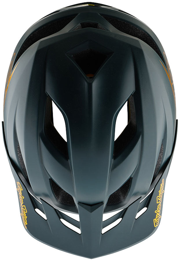 Troy Lee Designs Flowline Helmet – Point Gray/Gold Medium/Large