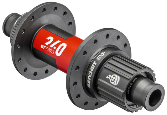 DT Swiss 240 EXP Rear Hub - 12 x 142mm Center-Lock Micro Spline BLK/Red 24H 36pt