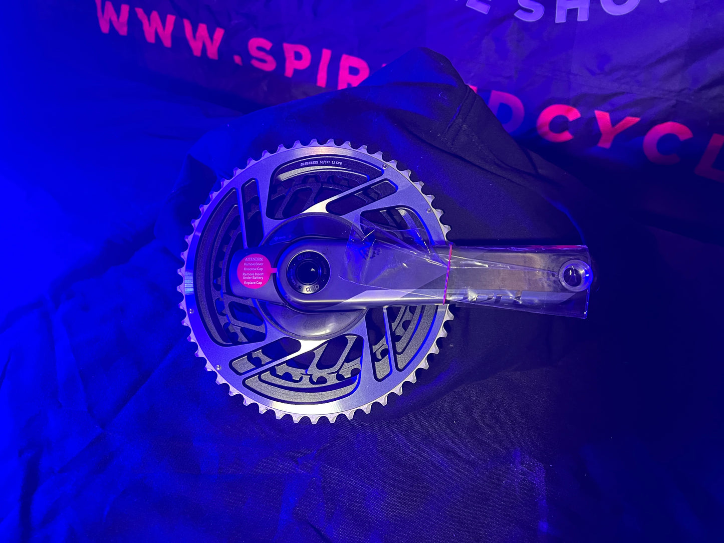 SRAM RED AXS Power Meter Crankset - 172.5mm 12-Speed 50/37t Direct Mount DUB Spindle Interface Natural Carbon D1