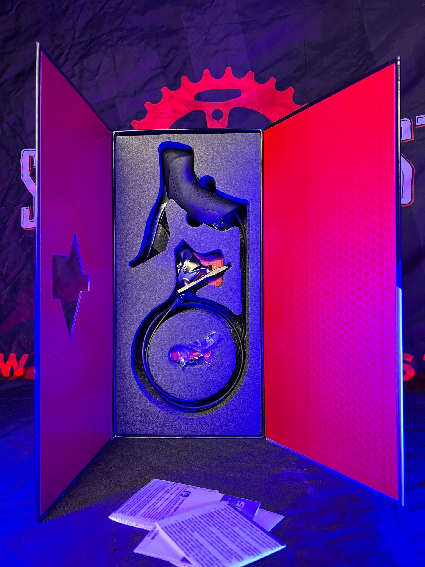 SRAM Red eTap AXS D1 Road Hydraulic Disc Brake Left Flat mount 2 piece caliper Black