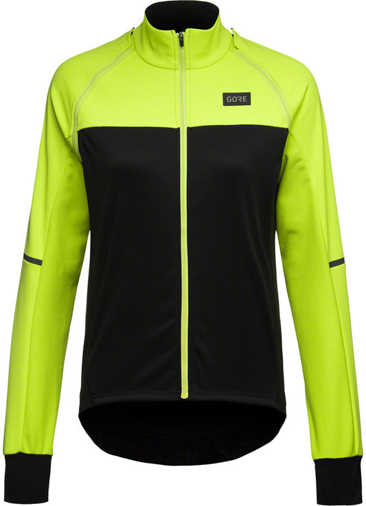 Gorewear Phantom Jacket - Black/Neon Yellow Womens Small