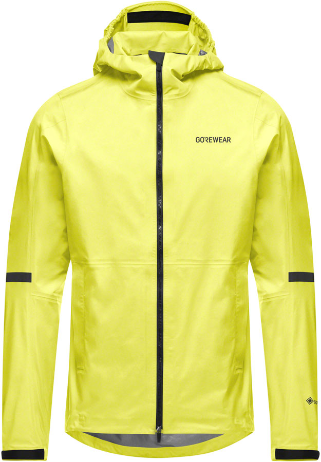 Gorewear Lupra Gore-Tex 2.0 Hooded Jacket - Black/Neon Yellow Mens Small