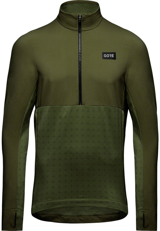 Gorewear Trail KPR Hybrid 1/2-Zip Jersey - Utility Green Mens Medium