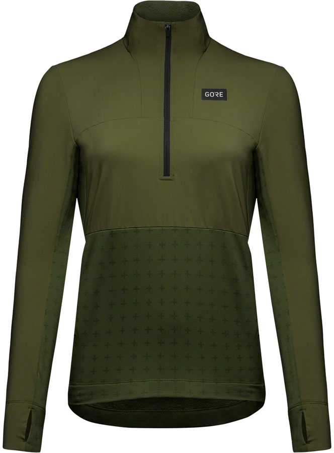 GORE Trail KPR Hybrid 1/2-Zip Jersey - Utility Green Womens Medium