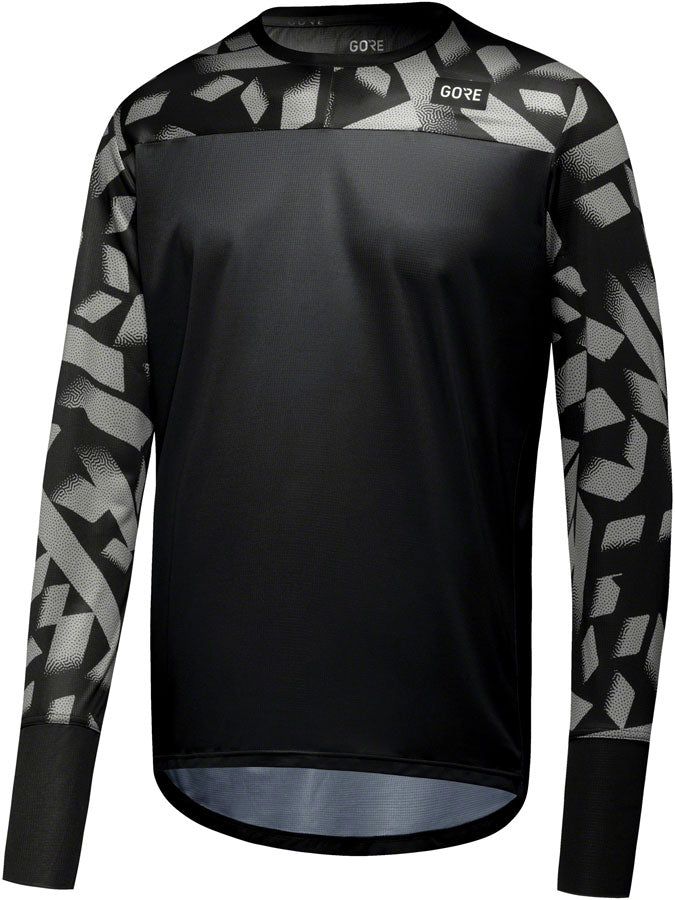 Gorewear Trail KPR Daily Long Sleeve Jersey - Black/Lab Gray Mens Large