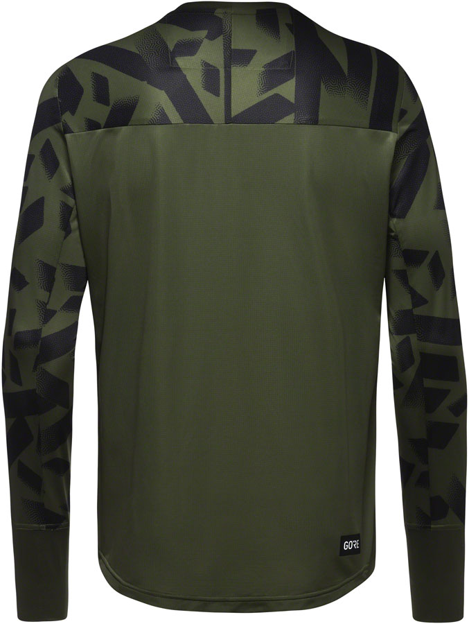 Gorewear Trail KPR Daily Long Sleeve Jersey - Utility Green/BLK Mens Medium