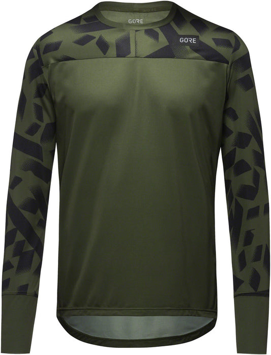 Gorewear Trail KPR Daily Long Sleeve Jersey - Utility Green/BLK Mens Large