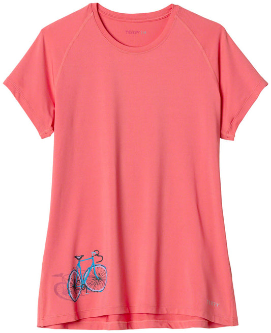 Terry Tech Short Sleeve T-Shirt - Coral Shadow Large