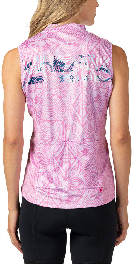 Terry Breakaway Mesh Sleeveless Jersey - Womens Pink Small