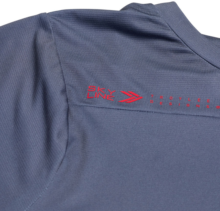 Troy Lee Designs Skyline Short Sleeve Jersey – Mono Steel Blue Large