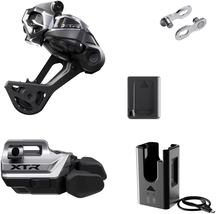 Shimano XTR M9250 Di2 Wireless Upgrade Kit - Includes M9250-SGS Rear Derailleur M9250-IR I-Spec EV Shifter Battery Charger Quick Link