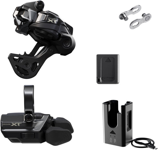 Shimano Deore XT M8250 Di2 Wireless Upgrade Kit - M8250-GS Rear Derailleur M8250-R Shifter Battery Charger Quick Link