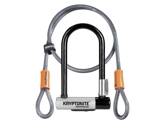 Kryptonite KryptoLok U-Lock - 3.25 x 7" Keyed BLK Includes 4 cable bracket