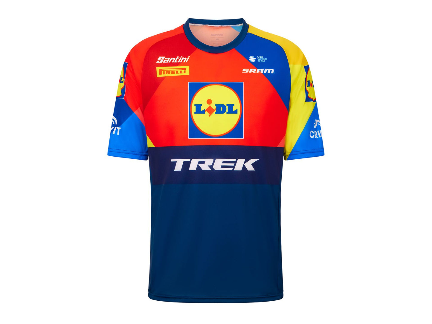 Shirt Santini Trek Tech Tee Small Blue/Yellow