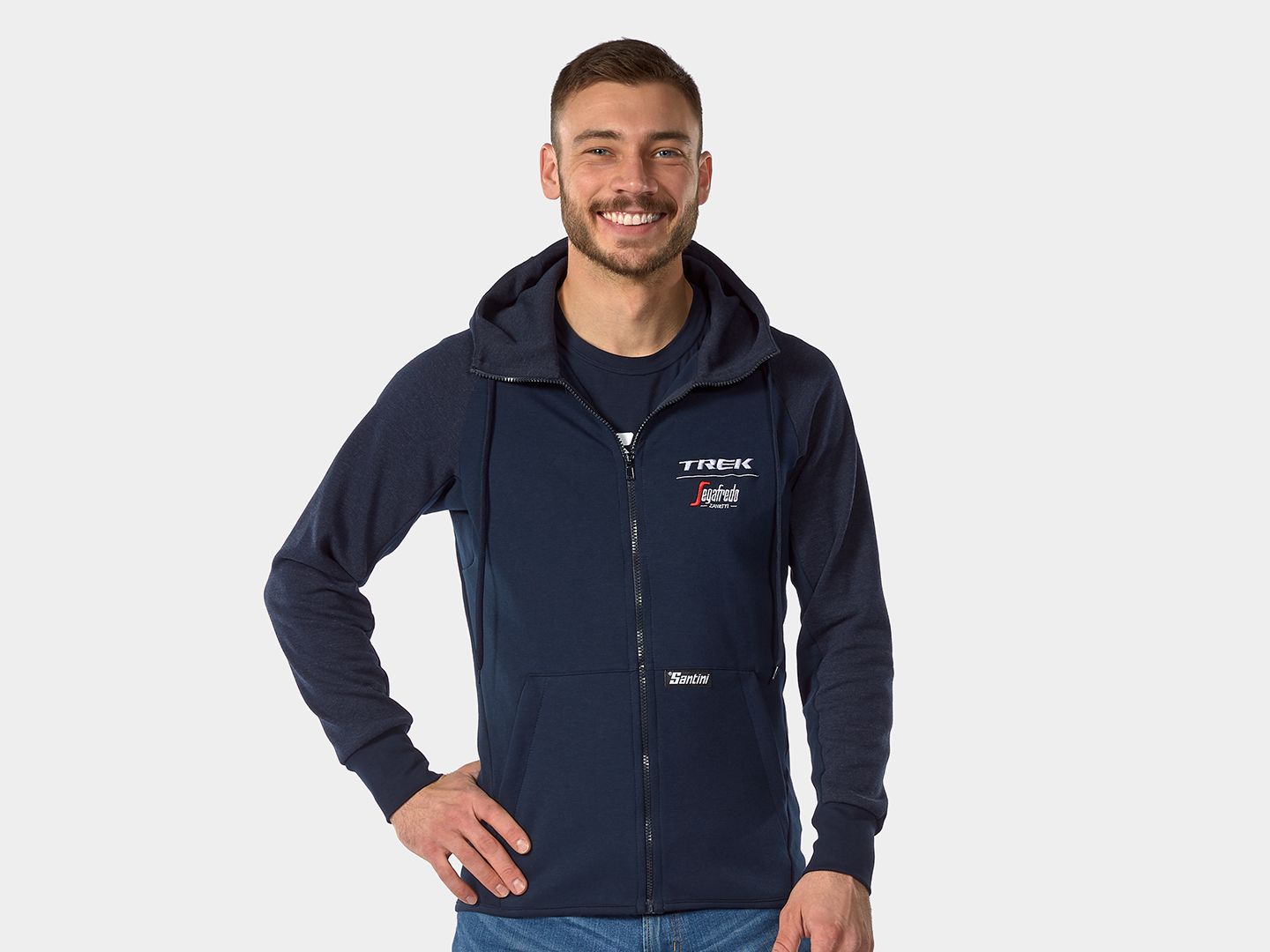 Jacket Santini Trek-Segafredo Hoodie X-Large Black