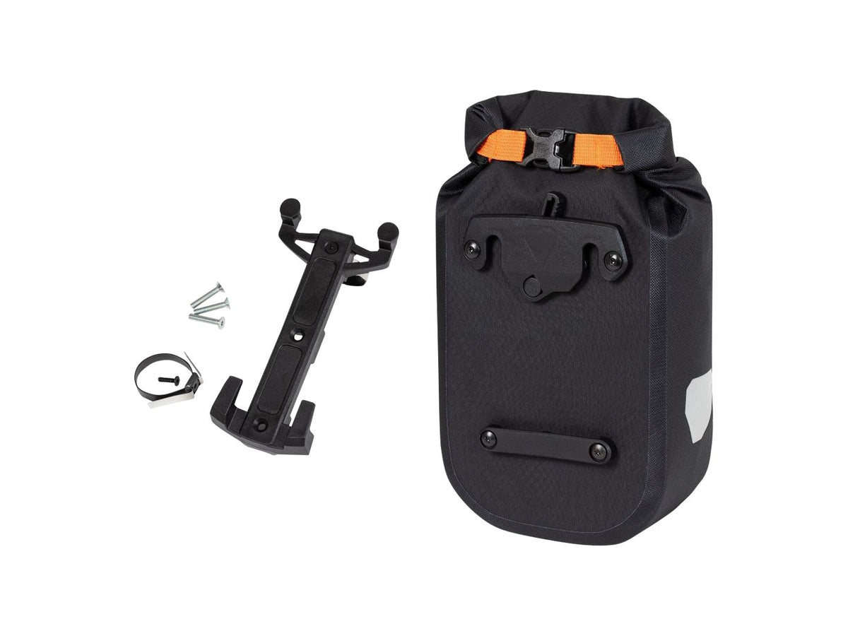 Ortlieb Fork Pack with Bracket - 4.1L Roll-Top Black