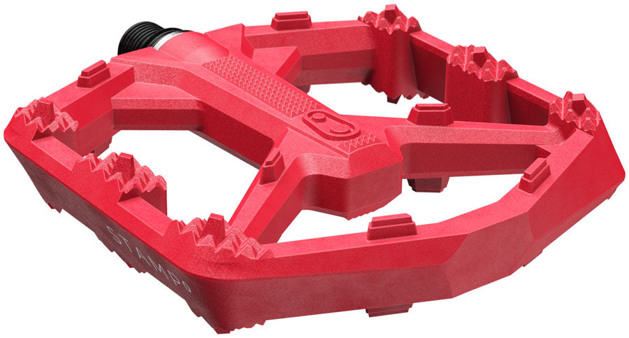 Crankbrothers Stamp 0 Pedals - Platform Aluminum 9/16" Bright Red Large