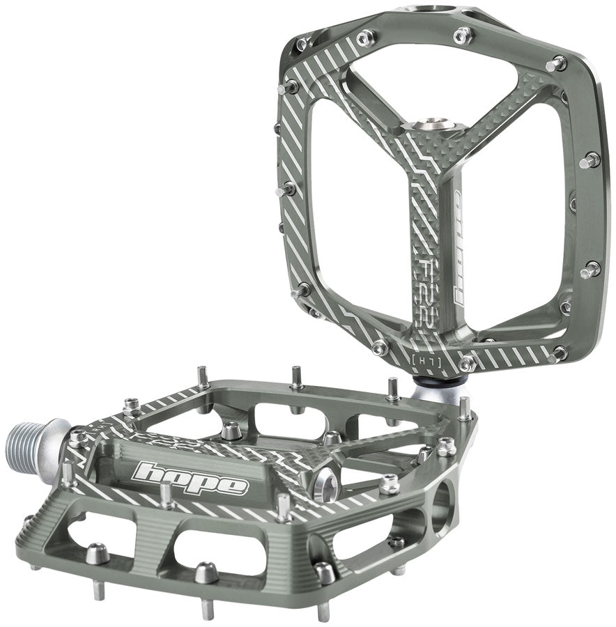 Hope F22 Pedals - Platform Aluminum 9/16" Smoke