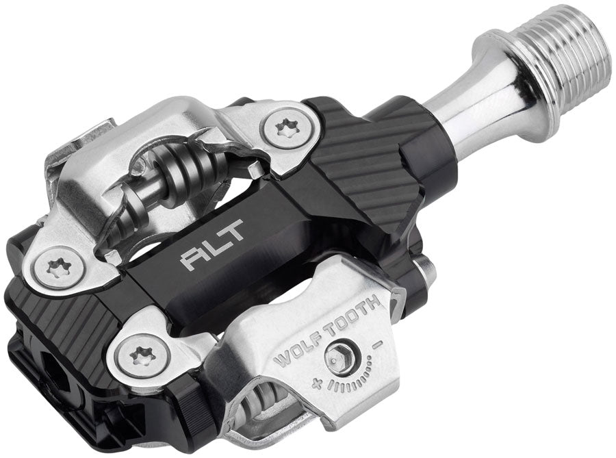 Wolf Tooth ALT XC Clipless Pedals - Dual Sided Clipless Alloy 9/16" BLK Pair Shimano SPD