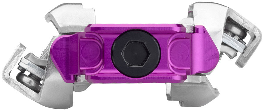 Wolf Tooth ALT XC Clipless Pedals - Dual Sided Clipless Alloy 9/16" Ultraviolet Purple Pair Shimano SPD