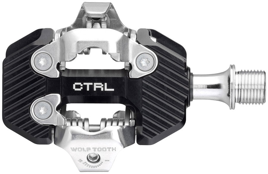 Wolf Tooth CTRL Trail Clipless Pedals - Dual Sided Clipless Alloy 9/16" BLK Pair Shimano SPD