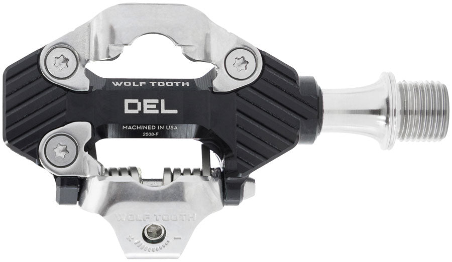 Wolf Tooth DEL Gravel Race Clipless Pedals - Single Sided Clipless Alloy 9/16" BLK Pair Shimano SPD
