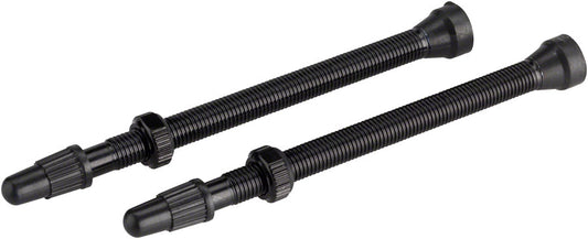 WHISKY No.9 Alloy Tubeless Valves - Pair 80mm Black