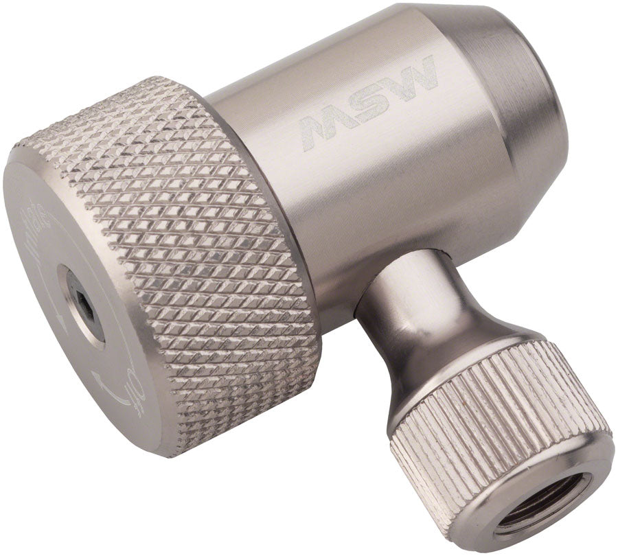 MSW Jetstream Adjustable Inflation Head: Presta and Schraeder Silver