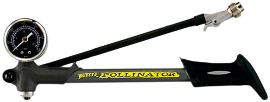 Buzzys Pollinator Travel Shock Pump with Gauge and Lever: Black