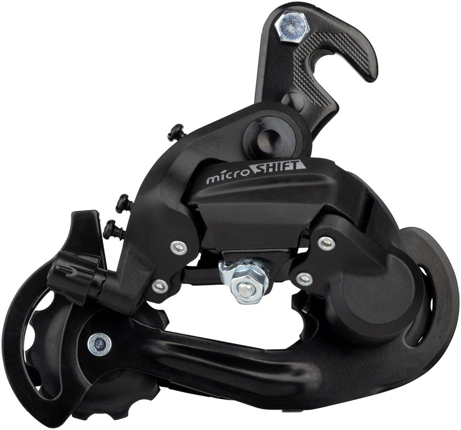 microSHIFT M21 Rear Derailleur - 6/7 Speed Short Cage Dropout Claw Hanger BLK