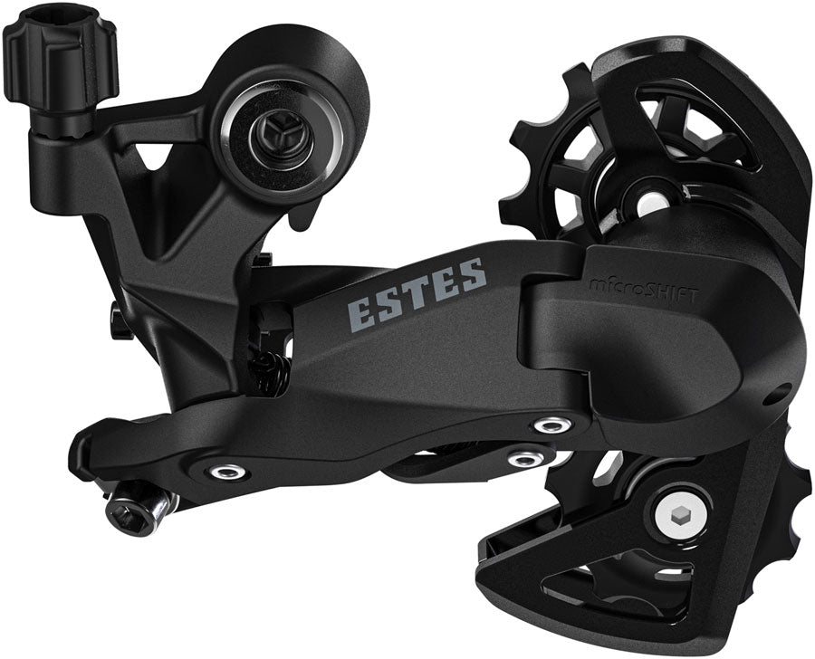 microSHIFT Estes Rear Derailleur - 7/8/9-Speed Super Short Cage 20" Wheels 28-32t Max Cog 11-14t Min Cog 21t Capacity BLK