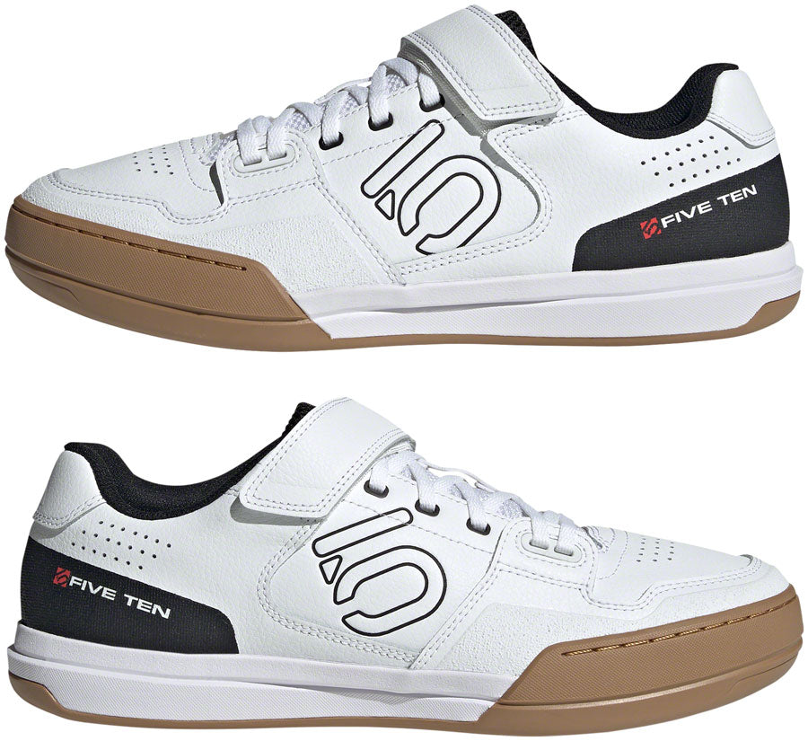 Five Ten Hellcat Mountain Clipless Shoes - Mens FTWR White/Core BLK/Red 9.5