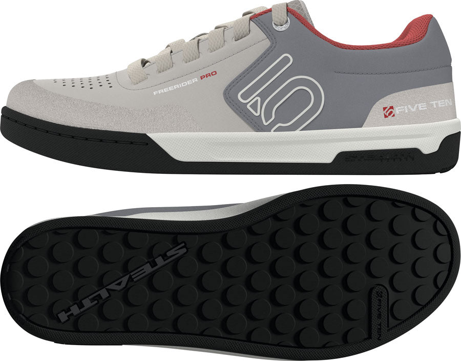 Five Ten Freerider Pro Flat Shoes - Mens Alumina/Off White/Gray 3 12.5