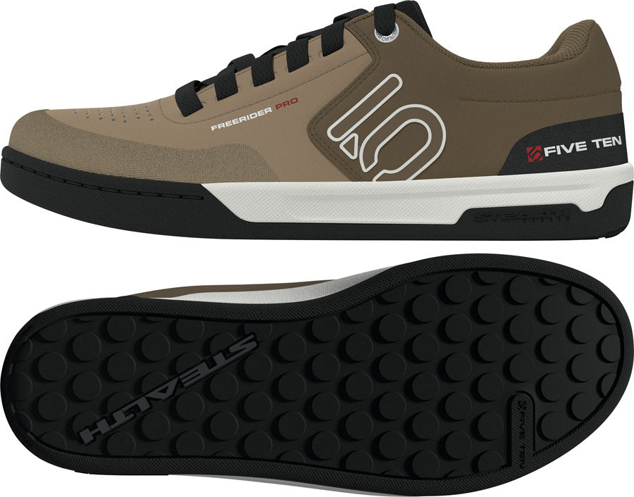 Five Ten Freerider Pro Flat Shoes - Mens Cardboard/Off White/Core Black 13