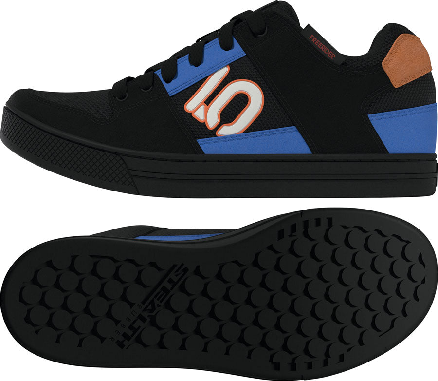 Five Ten Freerider Flat Shoes - Mens Core Black/Off White/Ray Blue 7