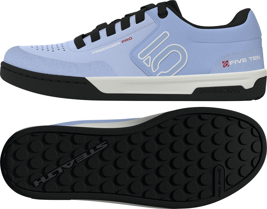 Five Ten Freerider Pro Flat Shoes - Womens Crystal Sky/Off White/Glow Blue 8
