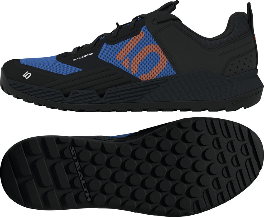 Five Ten Trailcross XT Flat Shoes - Mens Core Black/Pure Orange/Ray Blue 7