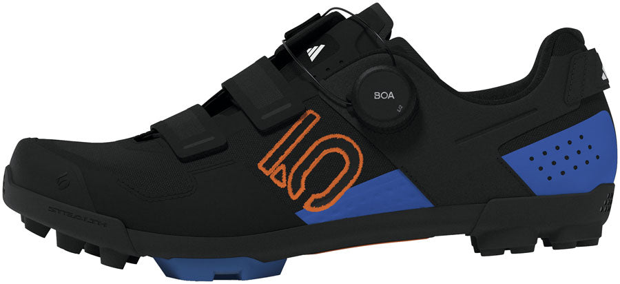 Five Ten Kestrel BOA Mountain Clipless Shoes - Mens Core BLK/Pure Orange/Ray Blue 9.5