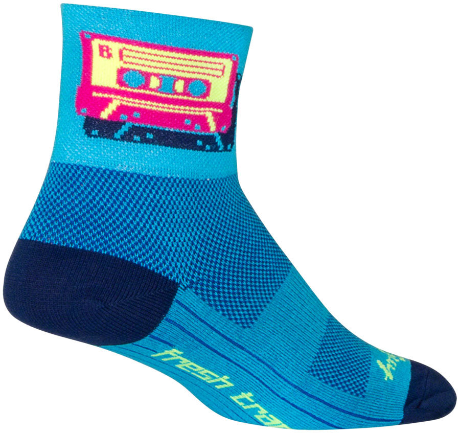 SockGuy Classic Mixtape Socks - 3" Blue/Pink Small/Medium