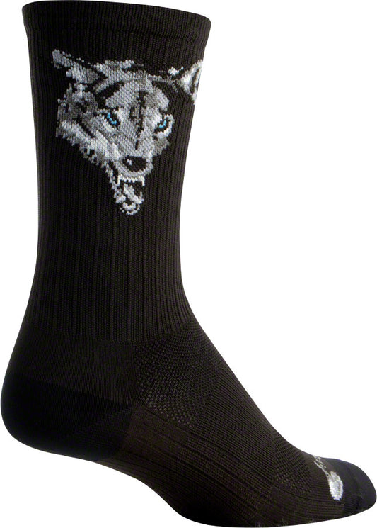 SockGuy SGX Wolf Socks - 6" Black Large/X-Large